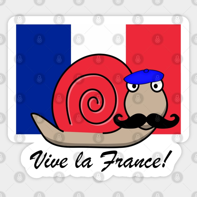Bastille Snail with Mustache Sticker by HolidayBug